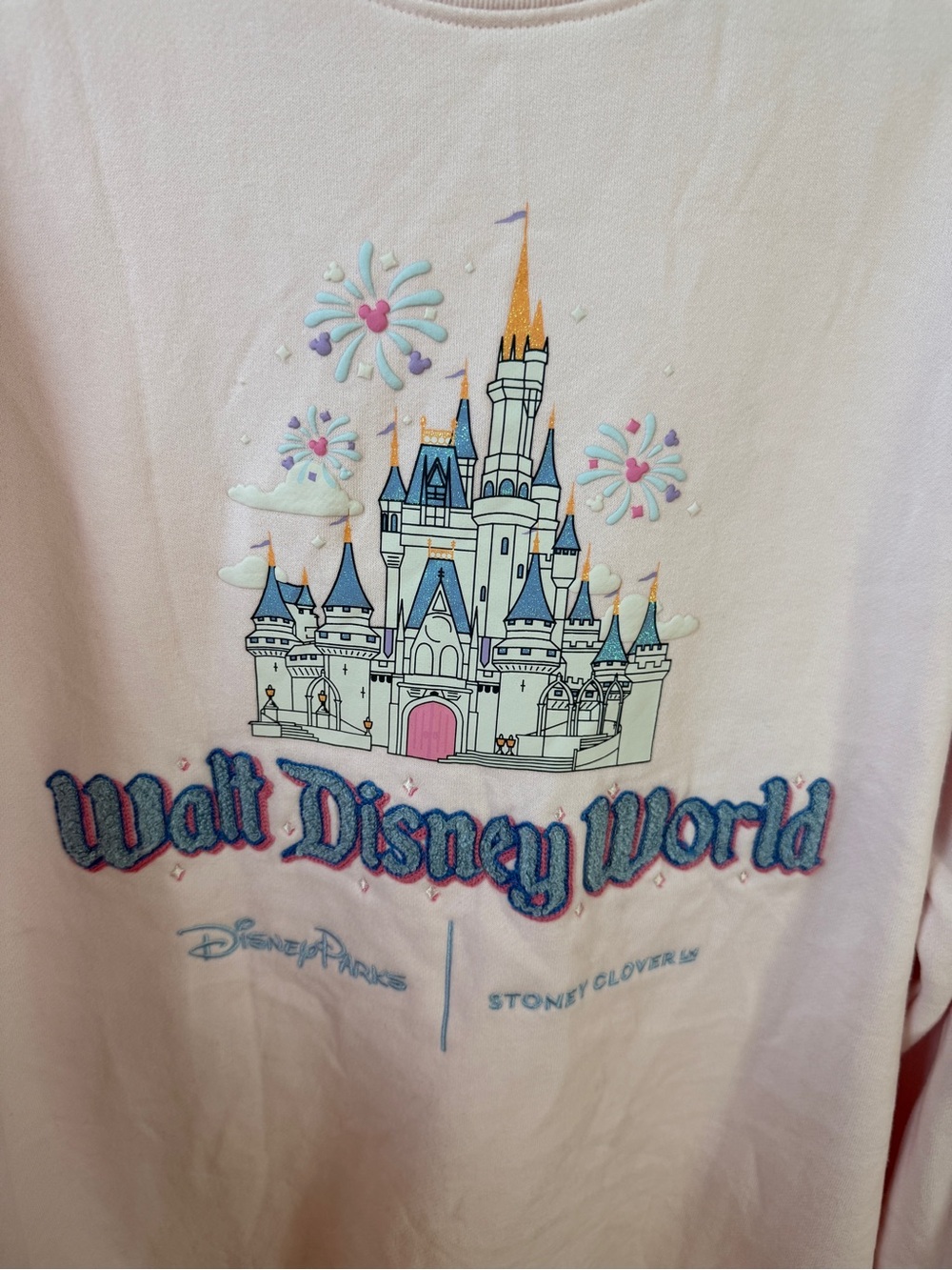 Disney Parks Stoney Clover Lane WDW Cinderella Castle Sweatshirt Pink XL - Picture 2 of 6